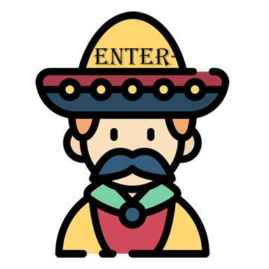 colorful mariachi mand with black moustache
